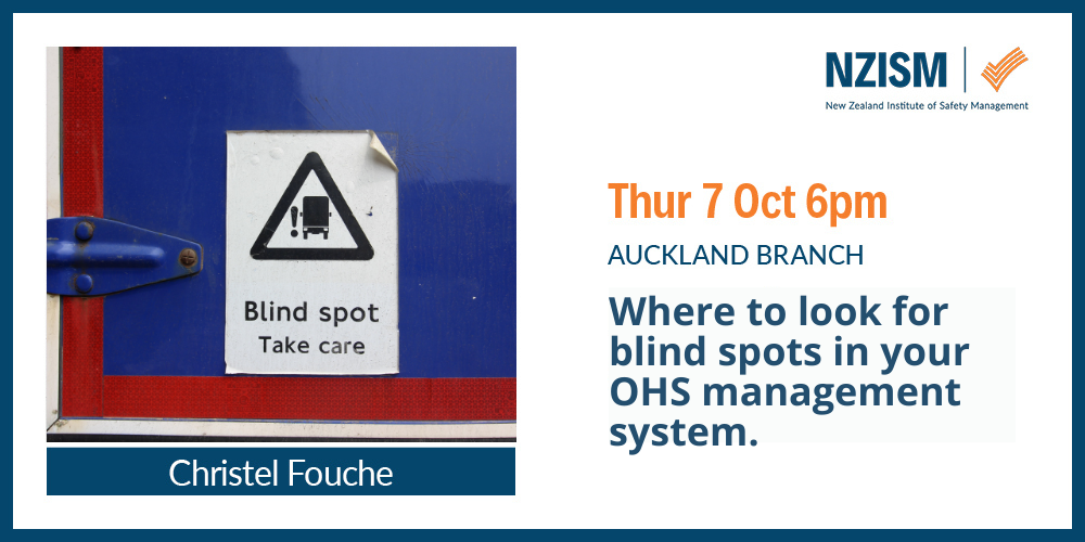 image for Auckland Branch Webinar: Where to look for blind spots in your OHS management system
