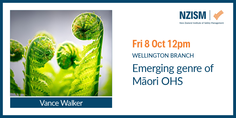 image for Wellington Branch Webinar: Vance Walker - The emerging genre of Maori health and safety