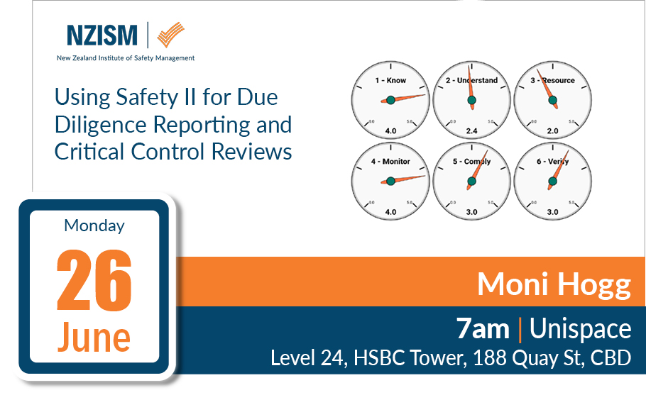 image for Auckland Branch Meeting: Using Safety II for Due Diligence Reporting and Critical Control Reviews